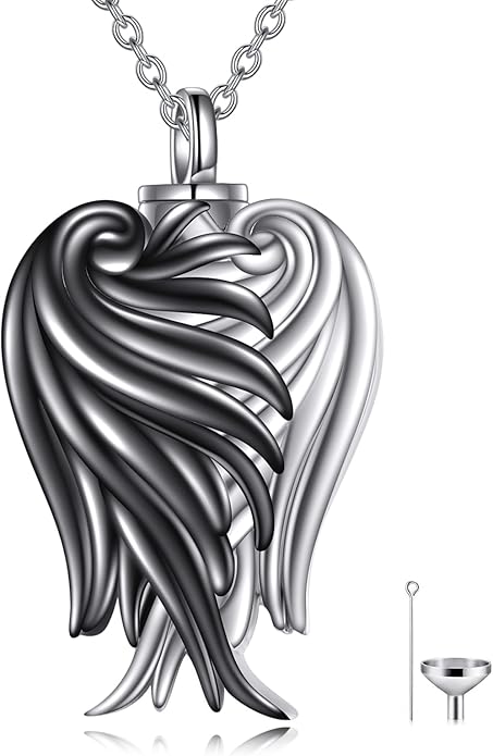 POPLYKE 925 Sterling Silver Urn Necklace for Ashes for Women Cremation Necklace for Ashes Keepsake Jewelry for Human