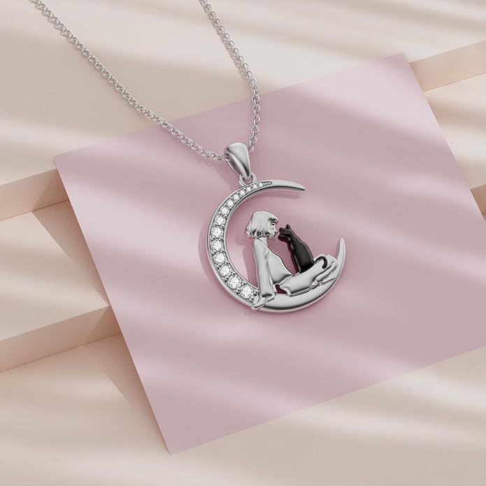 Horse/Bunny/Dog/Cat Necklace 925 Sterling Silver Women with Animal Pendant Necklace Jewelry Gifts for Women Animal Lovers