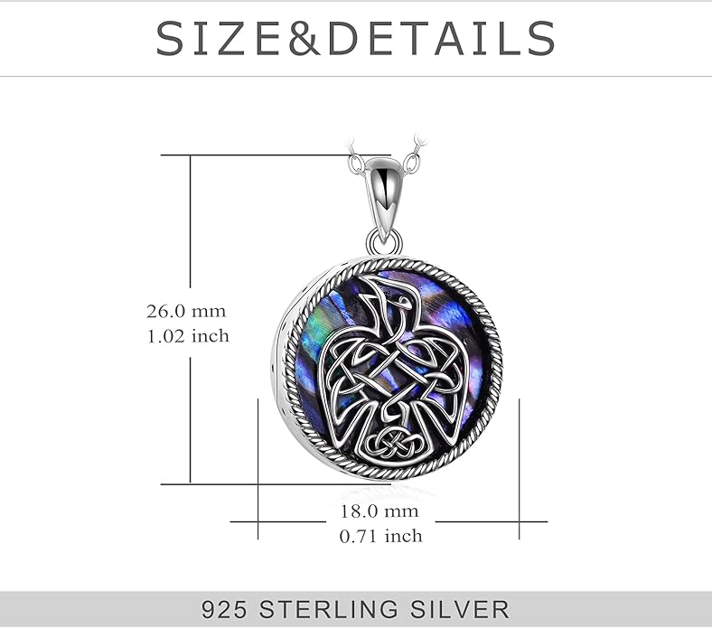 TIGER RIDER Urn Necklace for Ashes for Women 925 Sterling Silver Cremation Jewelry for Ashes