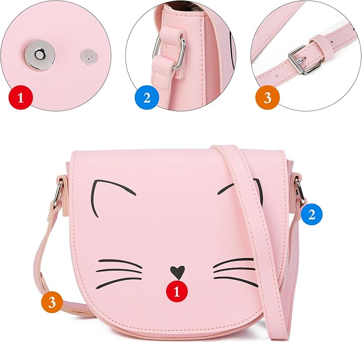 Gladdon Crossbody Bags for Teen Girls Small Fashion Preteen Purses Cat Birthday Gift for Girl