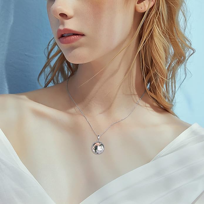 MONGAS Penguins/Guinea Pig/Pig/Fox/Corgi/Frog/Bunny/Koala8/Cow/French Bulldog Necklaces Penguin Gifts 925 Sterling Silver Hugging Penguins Cute Animal Jewelry for Women Sister