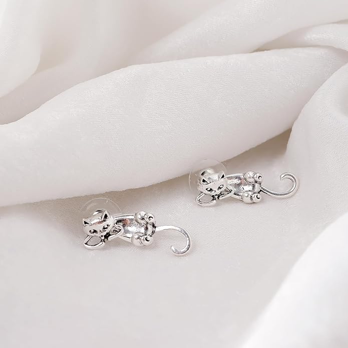 Cat Earrings for Women Trendy Stuff Mothers Day Gifts Funny Animal Stud Earrings Jewelry Gifts for Cat Lovers Birthday Christmas