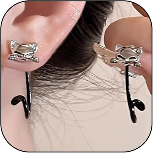 Cat Earrings for Women Trendy Stuff Mothers Day Gifts Funny Animal Stud Earrings Jewelry Gifts for Cat Lovers Birthday Christmas