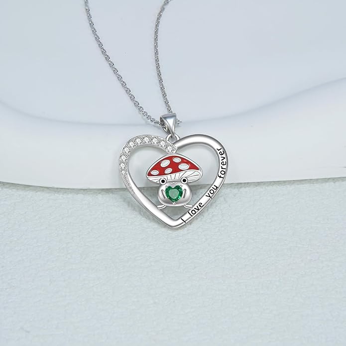 Penguin/Elephant/Frog Mushroom/Cat/Fox/Highland Cow/Axolotl/Yorkie Necklace Jewelry for Women Birthday Christmas Gifts