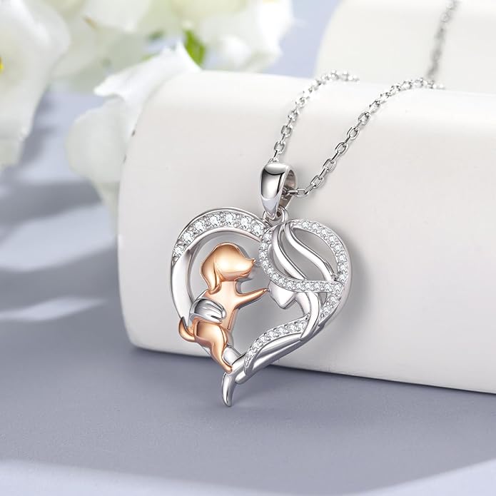 Dog Cat Necklace Pendant 925 Sterling Silver Pet Jewelry Gifts for Women
