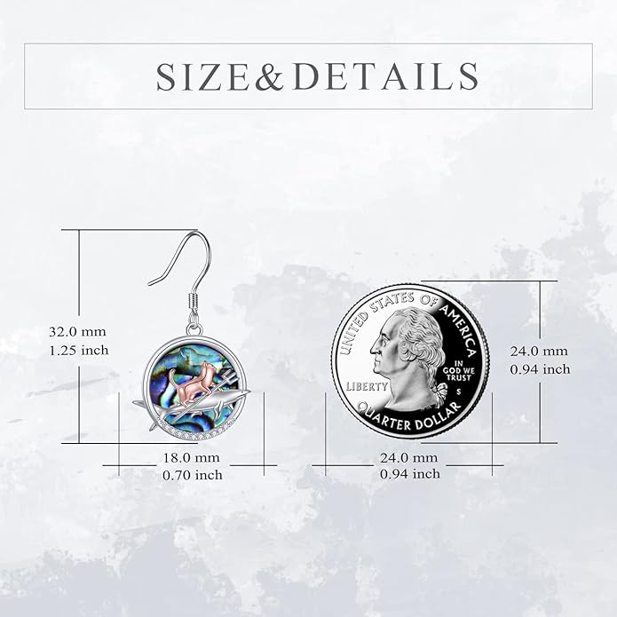 YFN Cat Earrings for Women Sterling Silver Shark Dangle Earrings Cat Jewelry Gifts for Women Cat Lover Shark Jewelry for Shark Lover