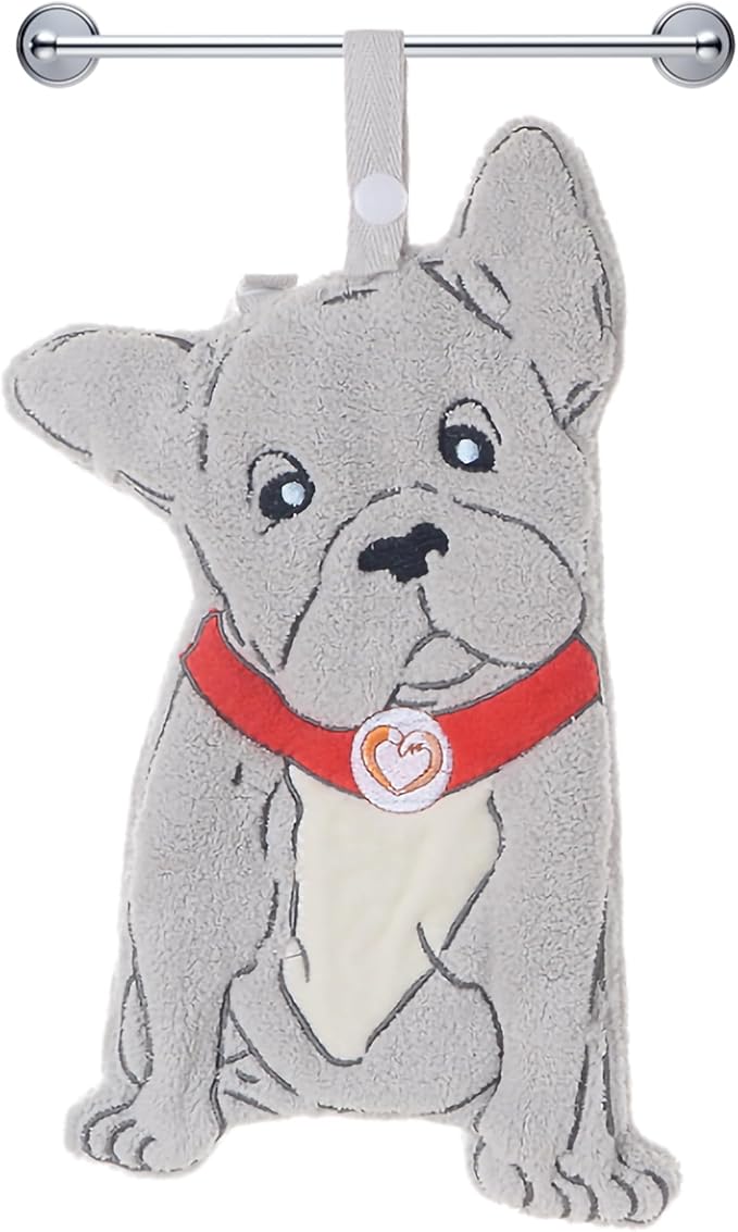 Cute Dog Shaped Hand Towels - Funny Towels for Towels for Bathroom or Kitchen Decor Ultra-Soft Absorbent