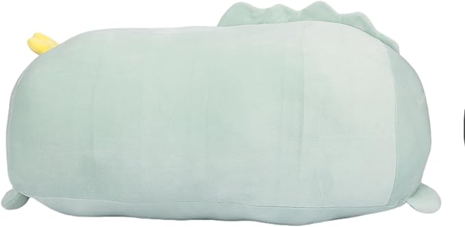 TemBe 23.6 inch Cute Large Dinosaur Plush Stuffed Animal Pillow, Very Soft Squish Mellow Hugging Toy Gifts for Bedding, Kids Sleeping Cute Pillow (Green Dinosaur)