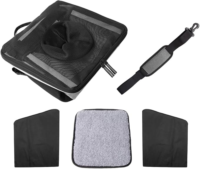 Pet Carrier Bicycle Basket Bag Pet Carrier/Booster Backpack for Dogs and Cats with Big Side Pockets,Comfy & Padded Shoulder Strap,Travel with Your Pet Safety（Titanium）