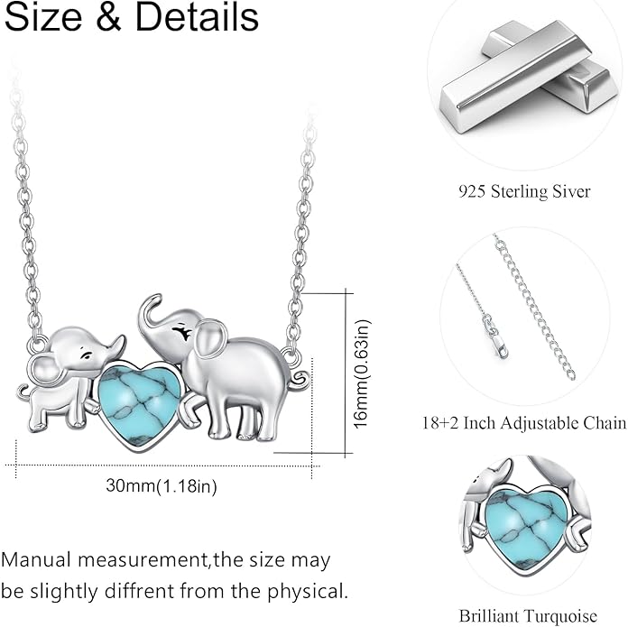 Cuoka Elephant,Wolf,Cat Matching Jewelry Set Sterling Silver Yin Yang Friendship Couple Pendant Necklace Jewelry Birthday Gift For Women Men
