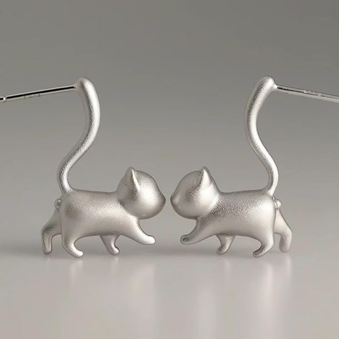 Cat Earrings for Women Trendy Stuff Mothers Day Gifts Funny Animal Stud Earrings Jewelry Gifts for Cat Lovers Birthday Christmas