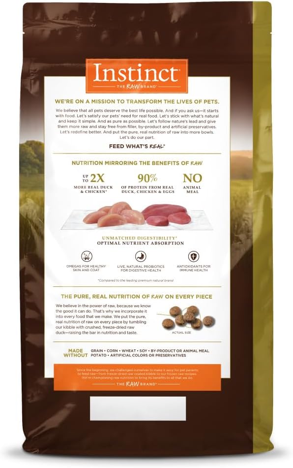 Instinct Ultimate Protein, Natural Dry Cat Food, Grain Free Recipe - Cage Free Duck, 4 lb. Bag