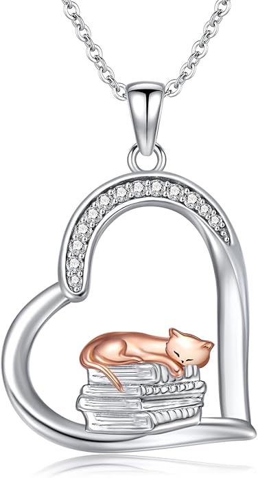 Cat Squirrel Llama Raccoon Tiger Cheetah Elephant Fox Sloth Koala Monkey Horse Dinosaur Axolotl Necklace Animal Pendant Heart Necklace 925 Sterling Silver