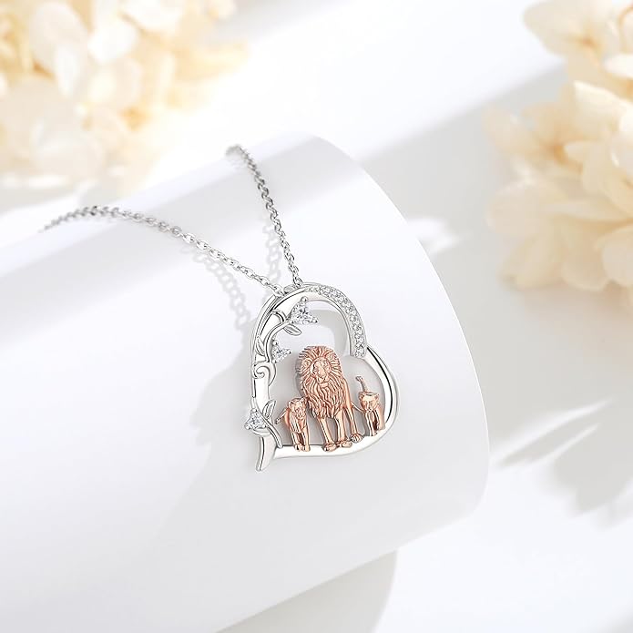 EUDORA Sterling Silver Mother Daughter Necklace for Women, Mama Son Daughter Necklace Pendant for Mom and Daughter,Mom Jewelry from Daughter Mother's Day Gift for Mother Daughter Aunt Grandma