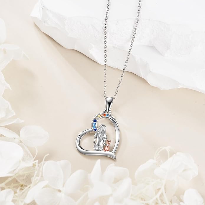 YFN Cat Necklace Sterling Silver Jewelry for Women Cat Jewelry Gifts