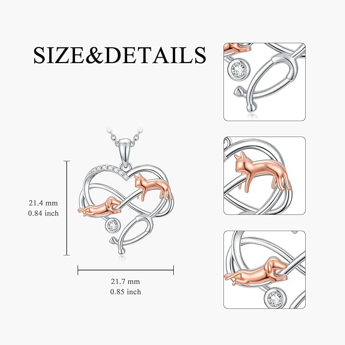 Capybara/Squirrel/Chihuahua Necklace Sterling Silver Chihuahua Squirrel Jewelry Capybara Gifts for Women