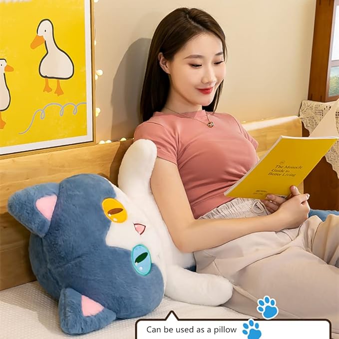 FANGYU Cute Plush Shark cat Toy, Cartoon Soft Stuffed Pillow Long Throw Sleeping Pillow,Shark Gifts for Kids (50cm/19.6in)
