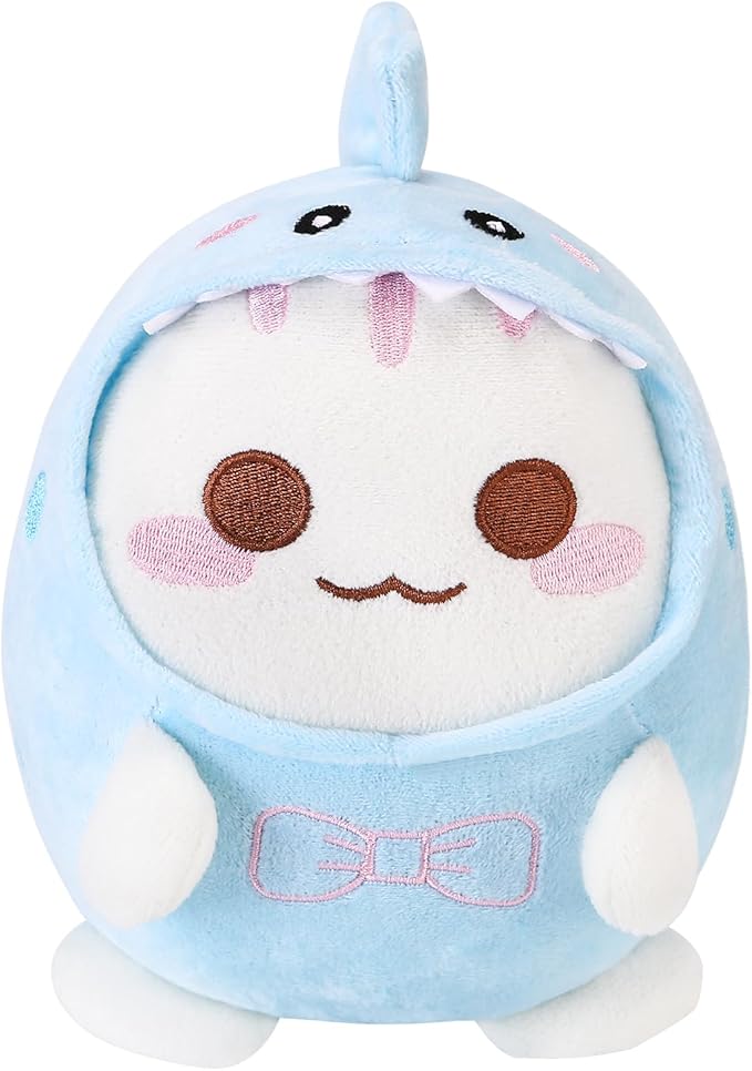 Cat Dinosaur Plush Pillow 8" Dinosaur Stuffed Animal, Soft Kawaii Cat Plushie with Dinosaur Plush Christmas Valentine's Birthday Gift for Kids