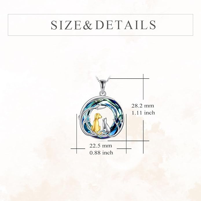 Cat Necklace Sterling Silver Cat Pendnat with Rose Quartz Pearl Jewelry Gifts for Women Cat Lovers