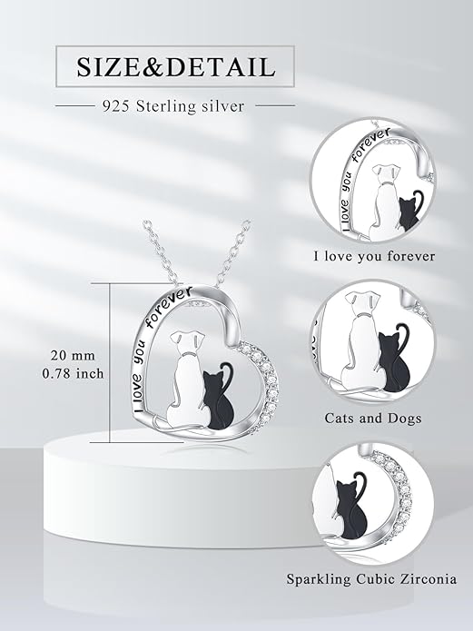 Dorunmo Animal Necklace 925 Sterling Silver Owl/Sloth/Axolotl/Dolphin Necklace Celtic Knot Pendant Birthday Anniversary Animal Jewelry for Women Friends Animals Lover