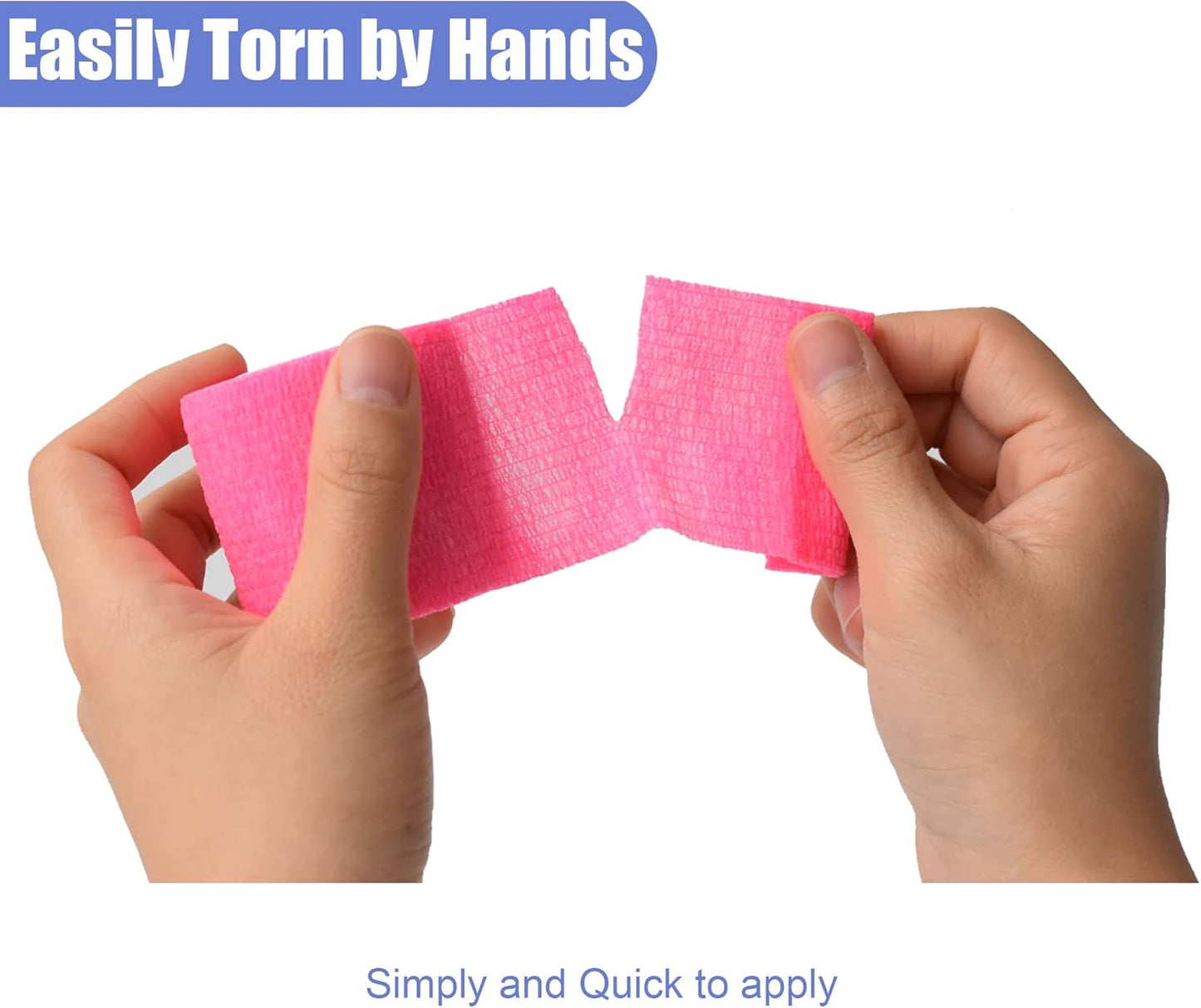 9 Pack 2" x 5 Yards Self Adhesive Bandage Wrap Self Stick Wrap for Ankle, Wrist, Finger, Sports, Breathable Cohesive Vet Tape for Pets (Pink)