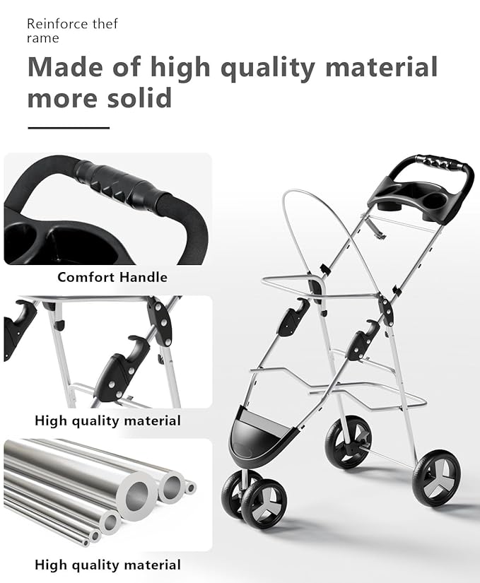 Pet Stroller with 3 Wheels for Small/Medium Pets, Portable Travel Foldable Carrier Jogger for Dog Cat Puppy Kitty, Rear Wheel Breaks, Storage Basket, Visible Mesh with Weather Cover (Pink)