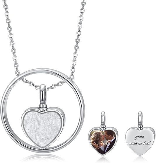 JUSTKIDSTOY Cremation Jewelry 925 Sterling Silver Sunflower/Rose/Paw Urn Necklace for Ashes Memorial Keepsake Gifts for Women