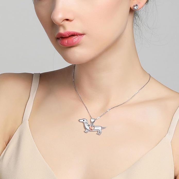 Penguin/Elephant/Frog Mushroom/Cat/Fox/Highland Cow/Axolotl/Yorkie Necklace Jewelry for Women Birthday Christmas Gifts