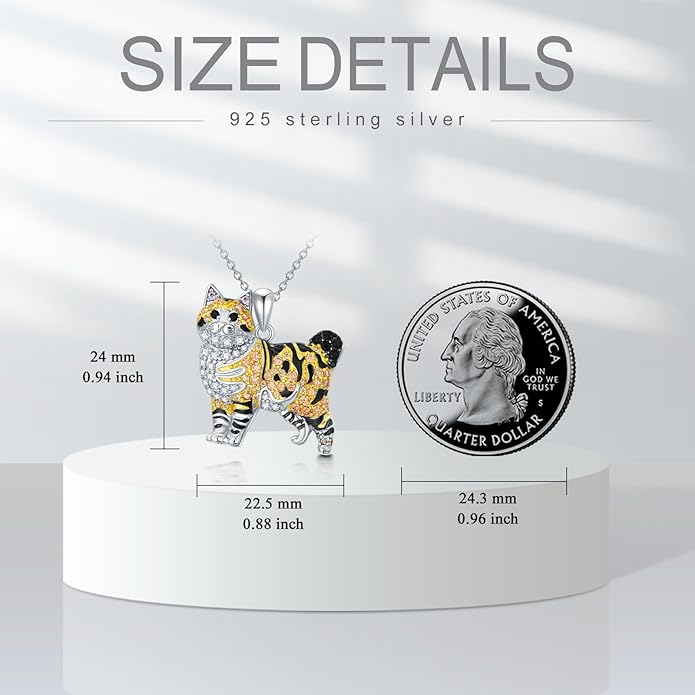 Cat Necklaces 13 Breeds of Cats Necklaces S925 Sterling Silver Cat Pendant for Women