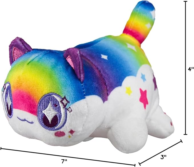 Rainbow Cat Anime Cartoon Stuffed Animal Plush Pillow