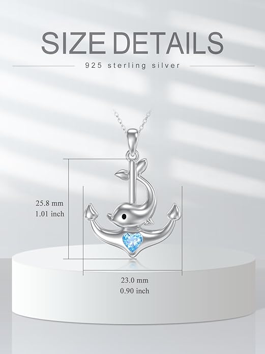 Dorunmo Animal Necklace 925 Sterling Silver Owl/Sloth/Axolotl/Dolphin Necklace Celtic Knot Pendant Birthday Anniversary Animal Jewelry for Women Friends Animals Lover