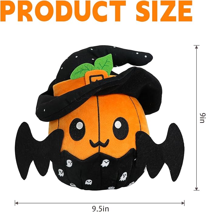 Halloween Plush Witch Dolls, Cute Pumpkin Witch Plushies - Stuffed Animal Pillow Toys for Boys & Girls, Birthday Gifts