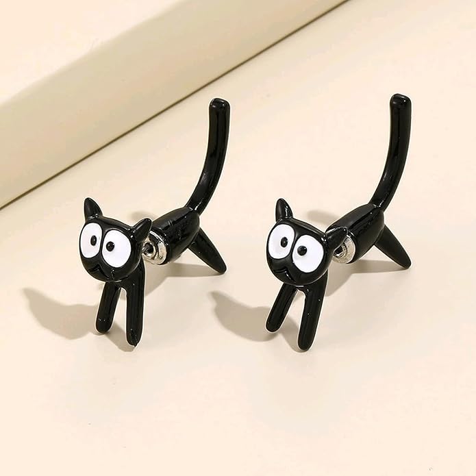 Cat Earrings for Women Trendy Stuff Mothers Day Gifts Funny Animal Stud Earrings Jewelry Gifts for Cat Lovers Birthday Christmas