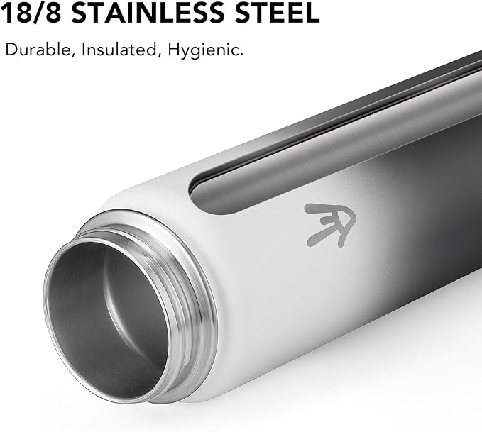 Enerbone 32 oz Insulated Water Bottle, Stainless Steel Bottle with Carrying Strap, Double-Wall Vacuum Insulation Design, Leakproof Sports Bottle with Straw, Keep Drinks Cold or Hot for Hours