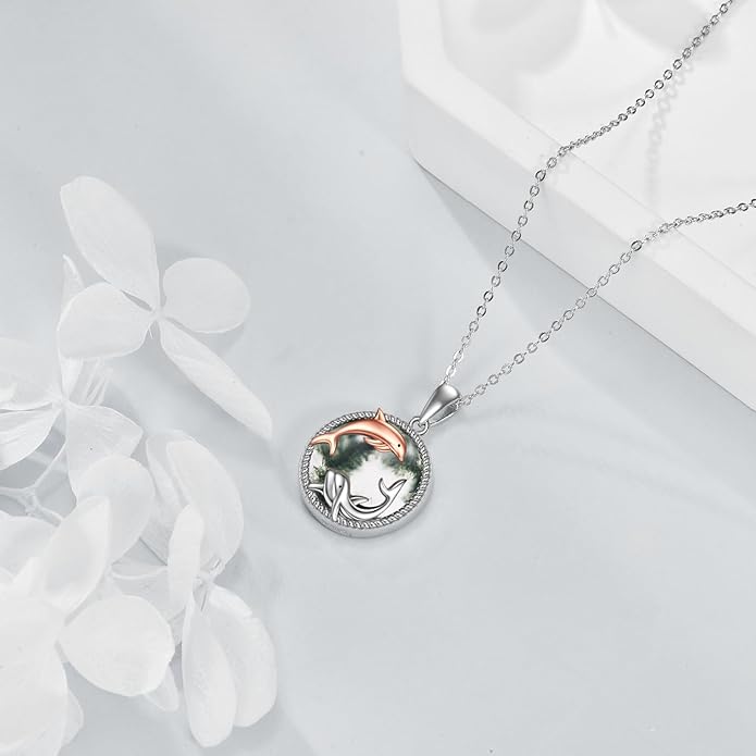 MONGAS Penguins/Guinea Pig/Pig/Fox/Corgi/Frog/Bunny/Koala8/Cow/French Bulldog Necklaces Penguin Gifts 925 Sterling Silver Hugging Penguins Cute Animal Jewelry for Women Sister