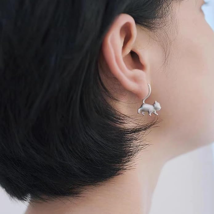 Cat Earrings for Women Trendy Stuff Mothers Day Gifts Funny Animal Stud Earrings Jewelry Gifts for Cat Lovers Birthday Christmas