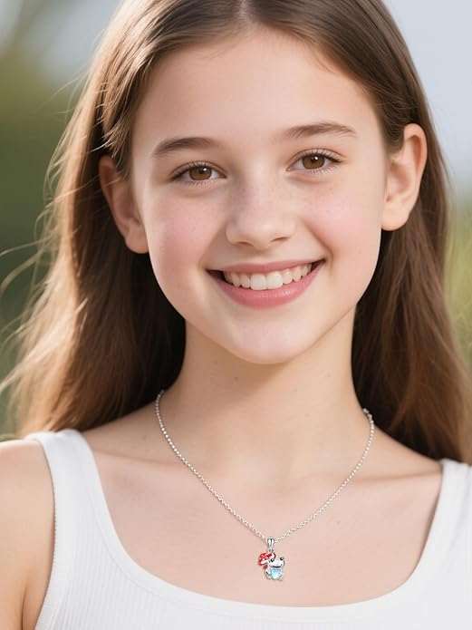 Dreamboat Moonstone Animal Pendant Necklace for Women 925 Sterling Silver Cute Animals Jewelry Gifts