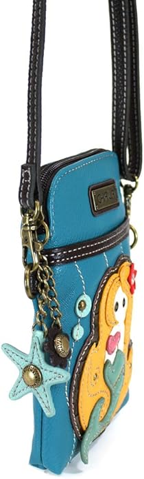 CHALA Cell Phone Crossbody Purse-Women PU Leather/Canvas Multicolor Handbag with Adjustable Strap