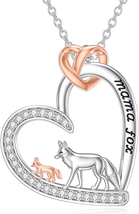 Mothers Day Gift for Mom 925 Sterling Silver Mama Bear/Dinosaur/Cat/Bird/Chicken Necklace with 1 2 3 4 5 Cubs Jewelry for Women Wife Grandma