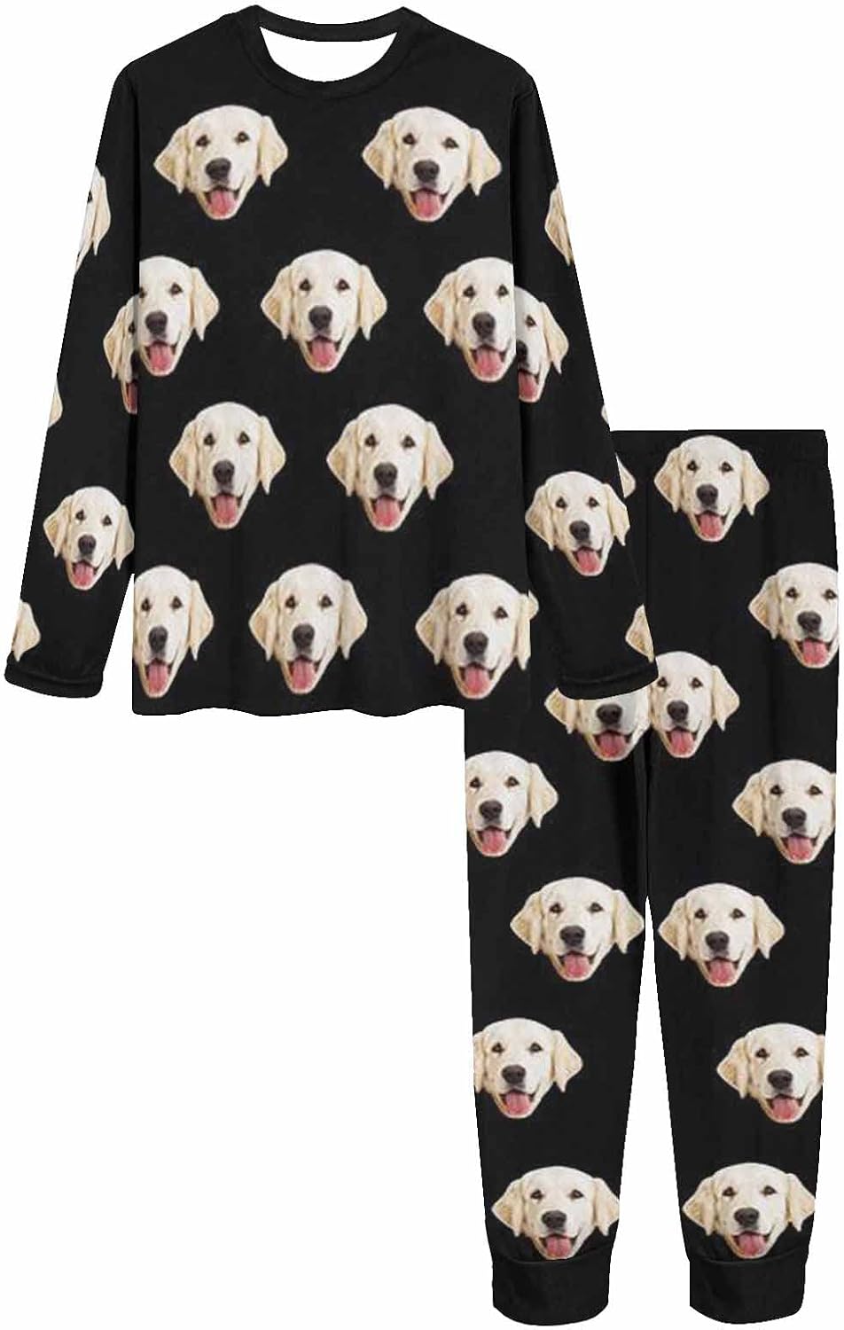 MyPupSocks Custom Face Pajamas Sets for Women, Personalized Photo Sleepwear XS-XXL