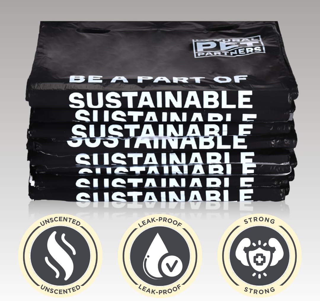 Commercial Pull-Strap Header Dog Poop Bags, 38% USDA Certified Plant-Based, Leak-Proof and Tear Resistant, For Parks, Apartments, and Public Pet Waste Stations, (3,200 Count)