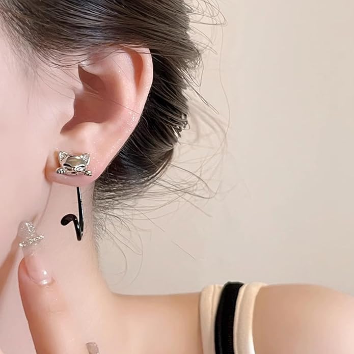Cat Earrings for Women Trendy Stuff Mothers Day Gifts Funny Animal Stud Earrings Jewelry Gifts for Cat Lovers Birthday Christmas