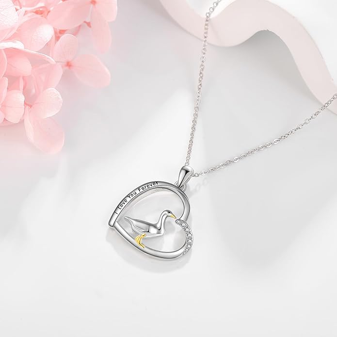 MONGAS Penguins/Guinea Pig/Pig/Fox/Corgi/Frog/Bunny/Koala8/Cow/French Bulldog Necklaces Penguin Gifts 925 Sterling Silver Hugging Penguins Cute Animal Jewelry for Women Sister