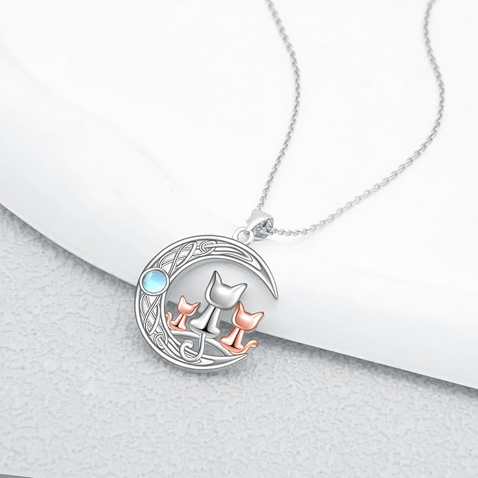 Penguin/Elephant/Frog Mushroom/Cat/Fox/Highland Cow/Axolotl/Yorkie Necklace Jewelry for Women Birthday Christmas Gifts