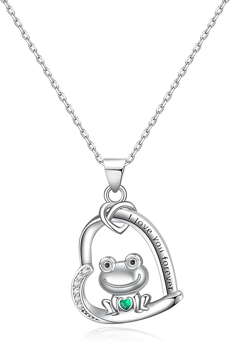 Penguin/Elephant/Frog Mushroom/Cat/Fox/Highland Cow/Axolotl/Yorkie Necklace Jewelry for Women Birthday Christmas Gifts