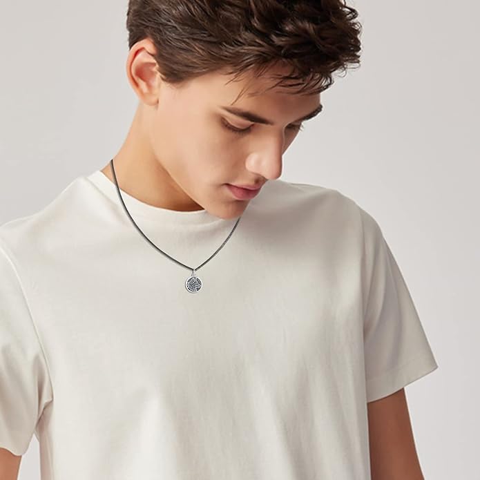 MEDWISE Wing/Wolf/Compass Urn Necklace for Ashes 925 Sterling Silver Necklace Guardian Angel Ashes Keepsake Memorial Urn Pendant Pet Cremation Jewelry for Ashes Memorial Jewelry for Dog Cat Pet Men