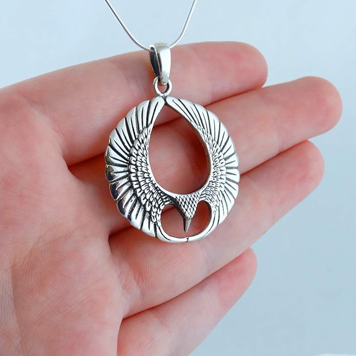 FashionJunkie4Life Sterling Silver Bird Pendant Necklaces for Women