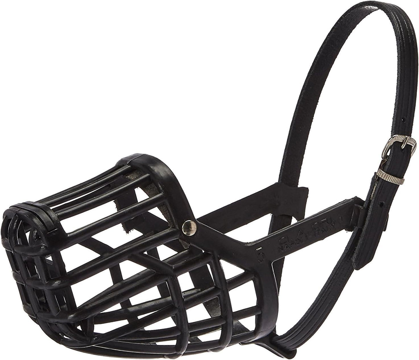 Leather Brothers Italian Basket Dog Muzzle, Adjustable Secure Fit, Comfortable Design, Training and Safety, Averts Biting, Prevents Chewing and Scavenging, Perfect for Grooming - Black, Size 9