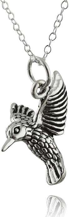 FashionJunkie4Life Sterling Silver Bird Pendant Necklaces for Women