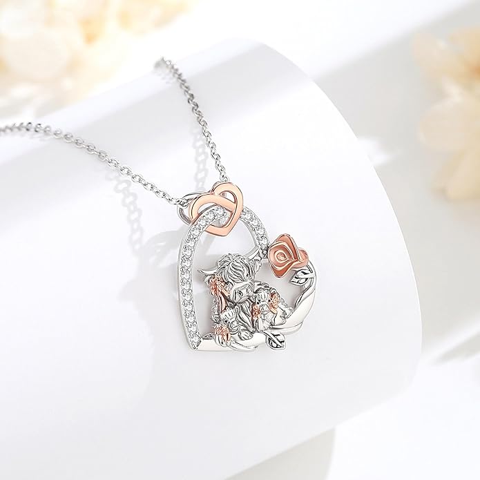 EUDORA Sterling Silver Mother Daughter Necklace for Women, Mama Son Daughter Necklace Pendant for Mom and Daughter,Mom Jewelry from Daughter Mother's Day Gift for Mother Daughter Aunt Grandma